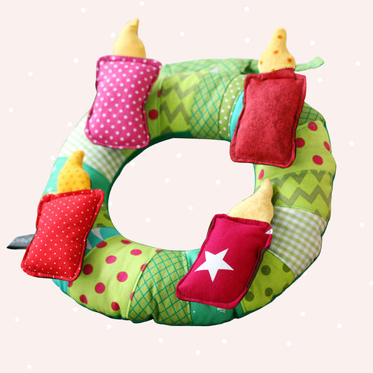 Adventskranz "Klett mal Vier" (Schnittmuster und Nähanleitung)