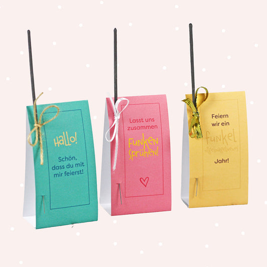 Tischkarte "Wunderkerze" (Bastelidee und Druckvorlage)