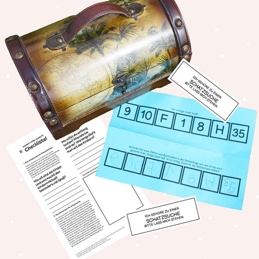 Schatzsuche "Schnitzeljagd" (Bastelidee und Druckvorlage)