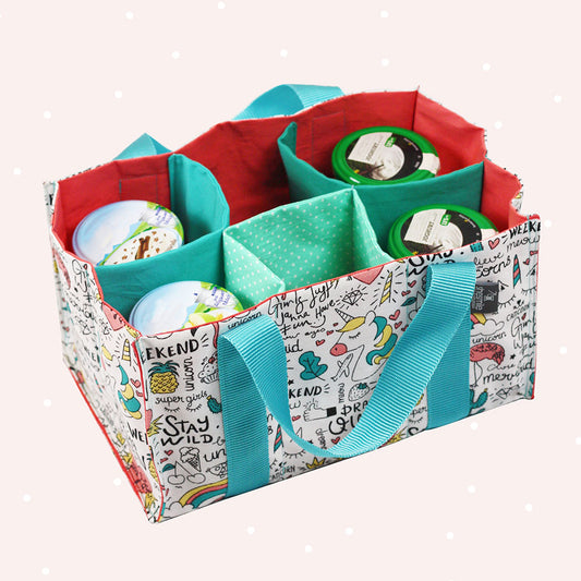 Flaschentasche und Tragetasche "Tante Trage" (Schnittmuster und Nähanleitung)