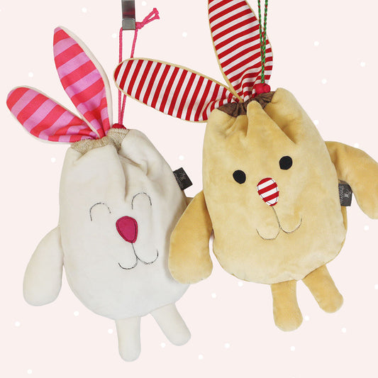 Kuscheltier-Wendetasche "Osternesthase" (Schnittmuster und Nähanleitung)