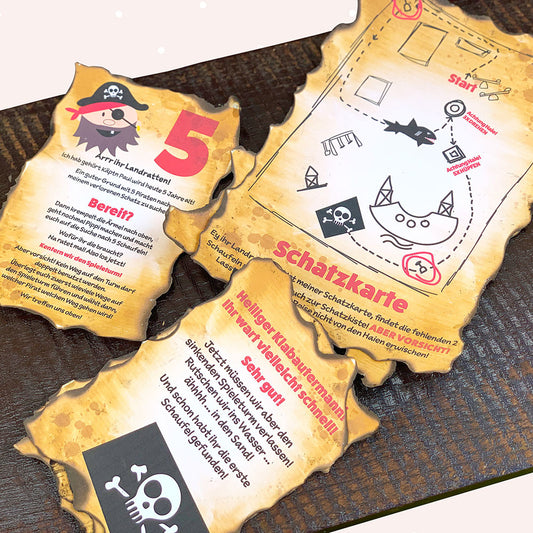 Schatzsuche "Piraten & Schaufeln" (Bastelidee und Druckvorlage)