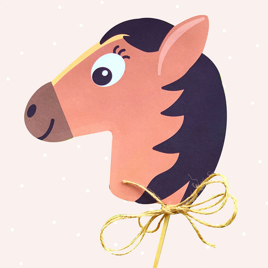 Einladungskarte "Pferd" (Bastelidee und Druckvorlage)