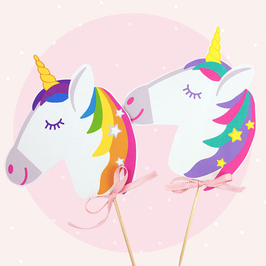 Einladungskarte "Einhorn" (Bastelidee und Druckvorlage)