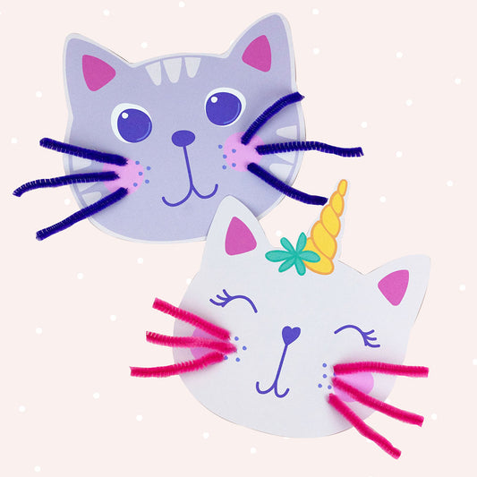 Einladungskarte "Katze" (Bastelidee und Druckvorlage)