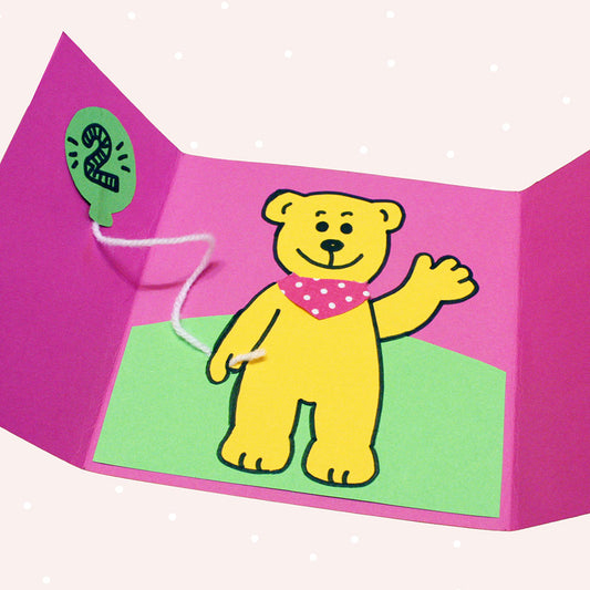 Einladungskarte "Bär" (Bastelidee und Druckvorlage)