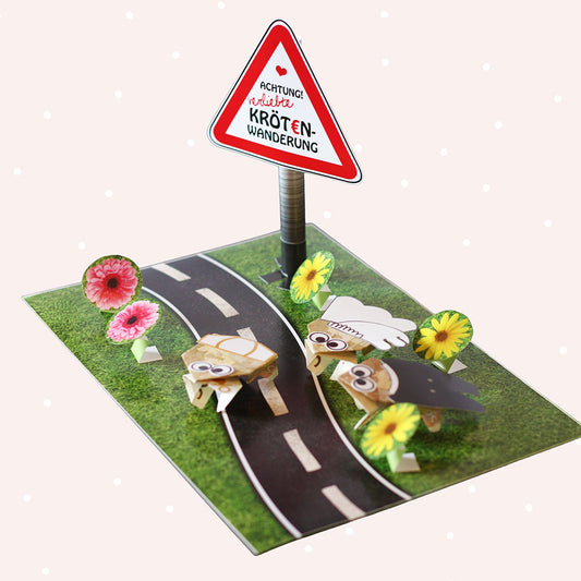 Geldgeschenk "Krötenwanderung" (Bastelidee und Druckvorlage)